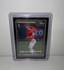 2022 Panini Three and Two Marcelo Mayer RC Rookie Prospect Black /8 #P-3 Red Sox