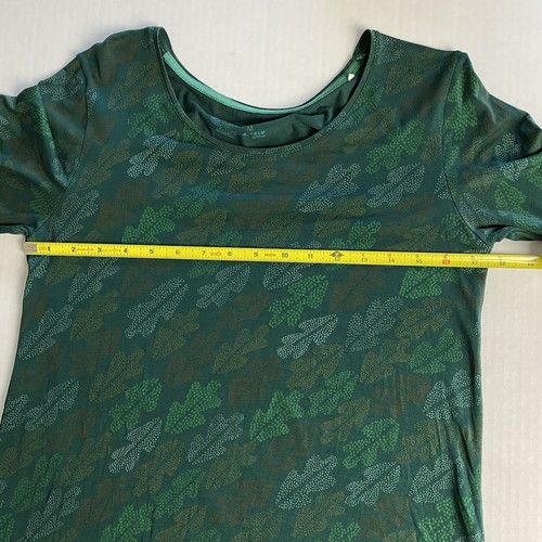 Gudrun Sjoden Long Sleeve Top Size Medium Green Leaf Leaves Print Shirt - Picture 7 of 8
