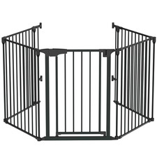 120 Inches Wide Configurable Baby Gate Safety Fence Adjustable 5-Panel Metal