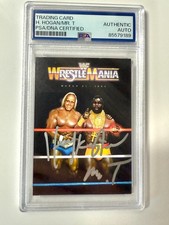 Hulk Hogan & Mr. T WrestleMania Autographed Custom Card Set PSA/DNA Auth Auto