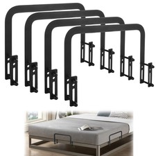 4PCS Metal Mattress Slide Stopper Mattress Retainer Bar for Adjustable Beds N...