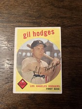 1959 Topps - Gil Hodges #270 White Back Los Angeles Dodgers MLB Baseball Card