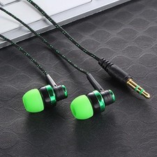 0.14 in Nylon Weave Cable Earphone Wired Earphone Stereo In-Ear Headset With Mic