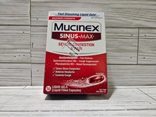Mucinex Sinus-Max Severe Congestion Pain Maximum Strength 16 Liquid Gels 10/2025