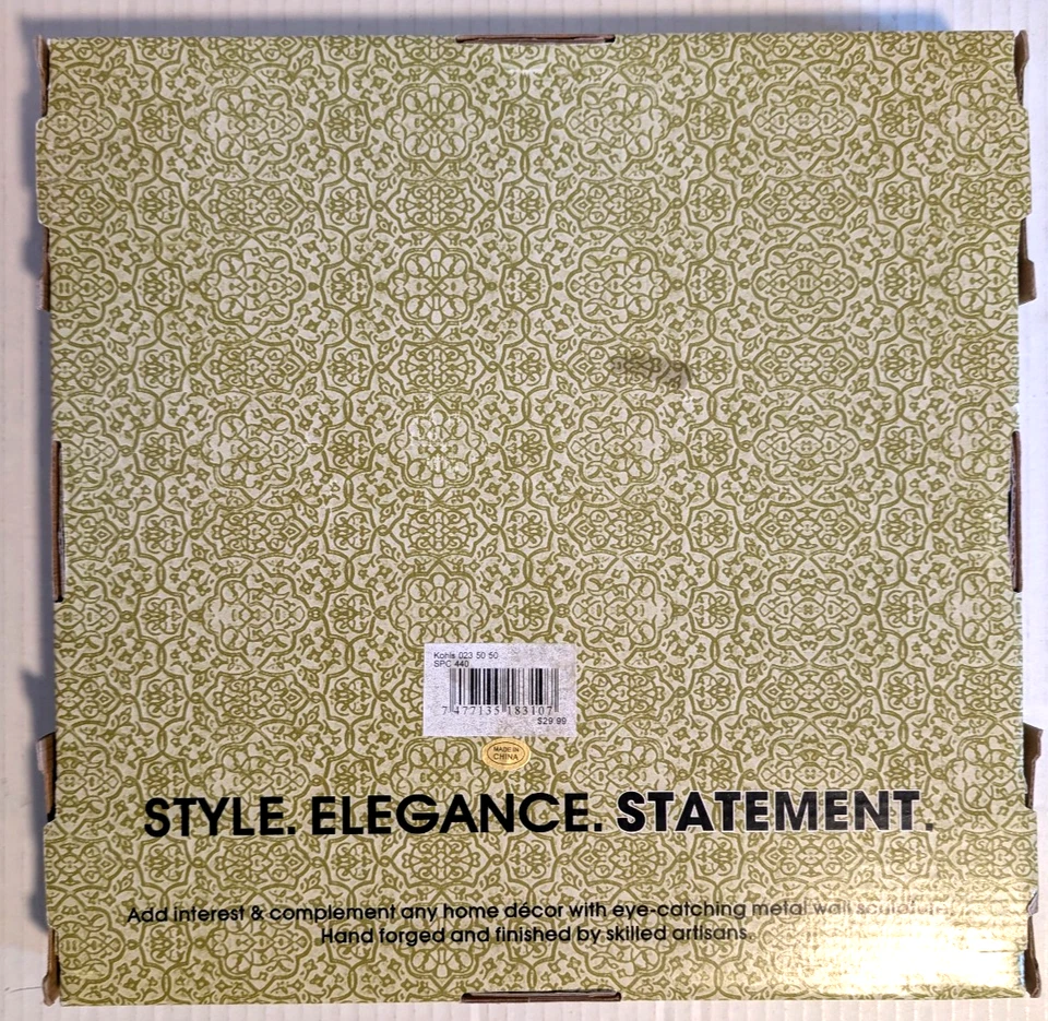 Metal Framed Wall Art Floral Daisies Hand Forged 12" Square - New Kohl's - Image 4 of 4