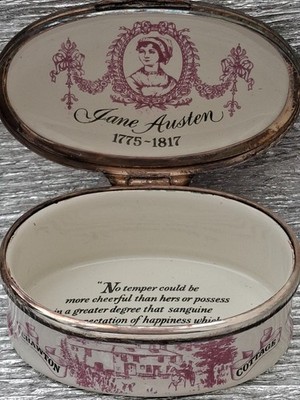 Bilston Halcyon Days Jane Austen Steventon Emaille Schmuckschatulle limitierte Ausgabe