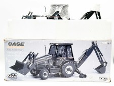 Retroexcavadora Case 580 Super M 1/16, 50 Aniversario Cromado Precisión
