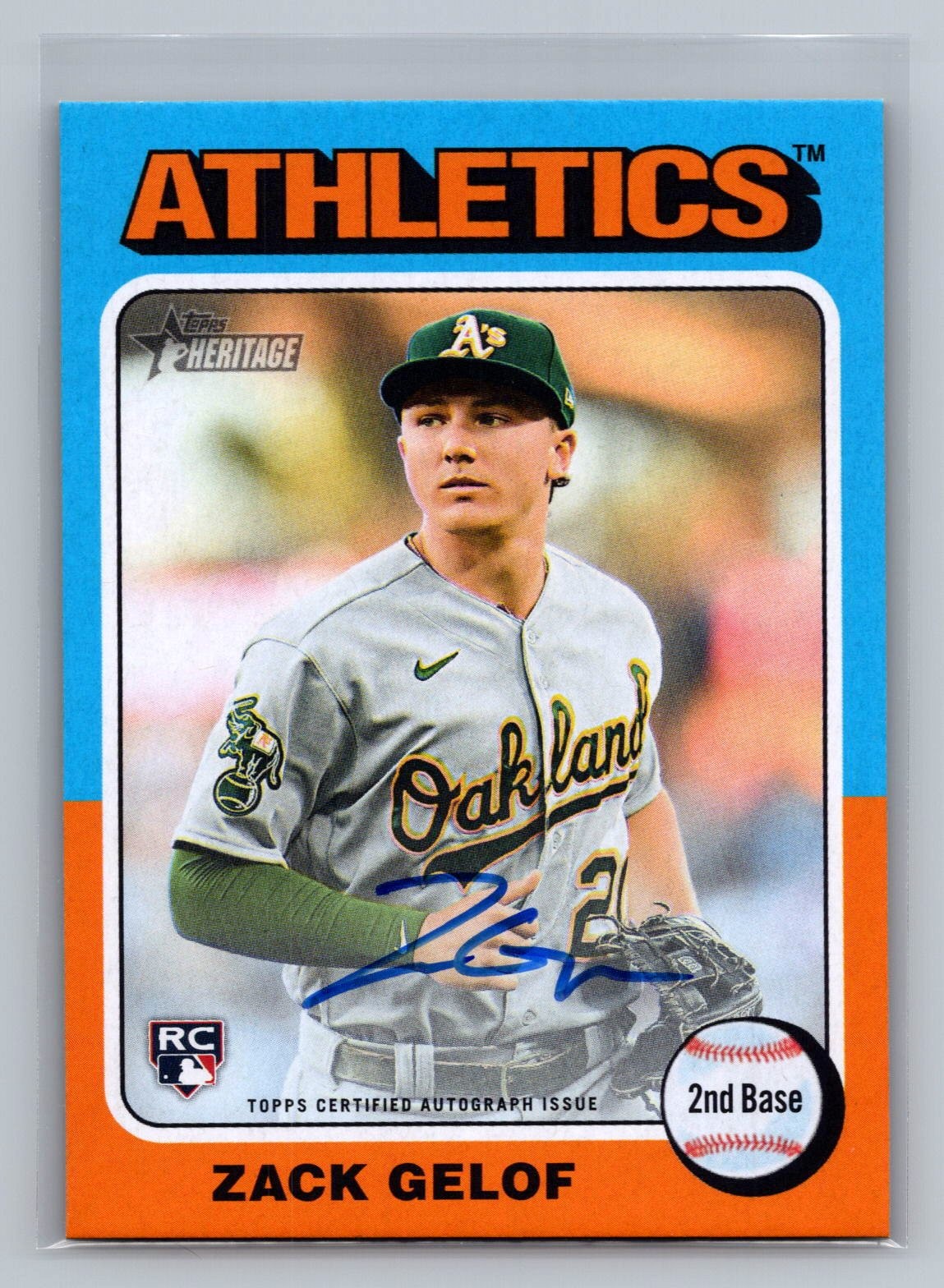 Zack Gelof 2024 Topps Heritage #ROA-ZGE Real One Autographs Athletics