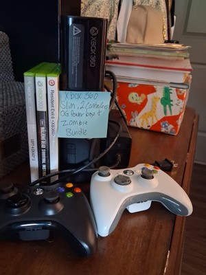 Xbox 360 Console E-4GB-Black-Home Console W Two Controllers