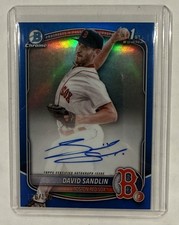 2025 Bowman Chrome Prospect David Sandlin 1st Auto True Blue /150 Chi White Sox