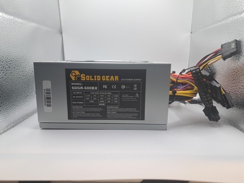 Solid Gear Basix Power Supply SDGR-600BX SATA 600W 120mm Cooling Fan PS#2 - Picture 1 of 4