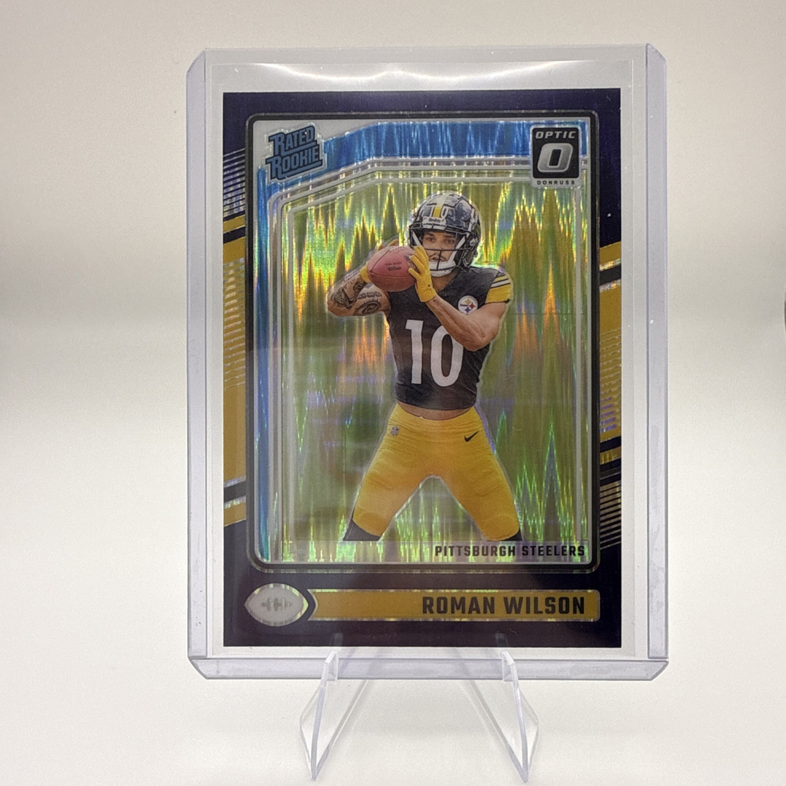 2024 Panini Donruss Optic - Rated Rookie Roman Wilson #285 Purple Shock Prizm