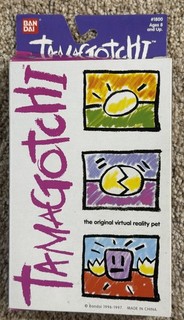 Vintage Tamagotchi in Original Box 1996 1997 #1800 Blue and pink Bandai