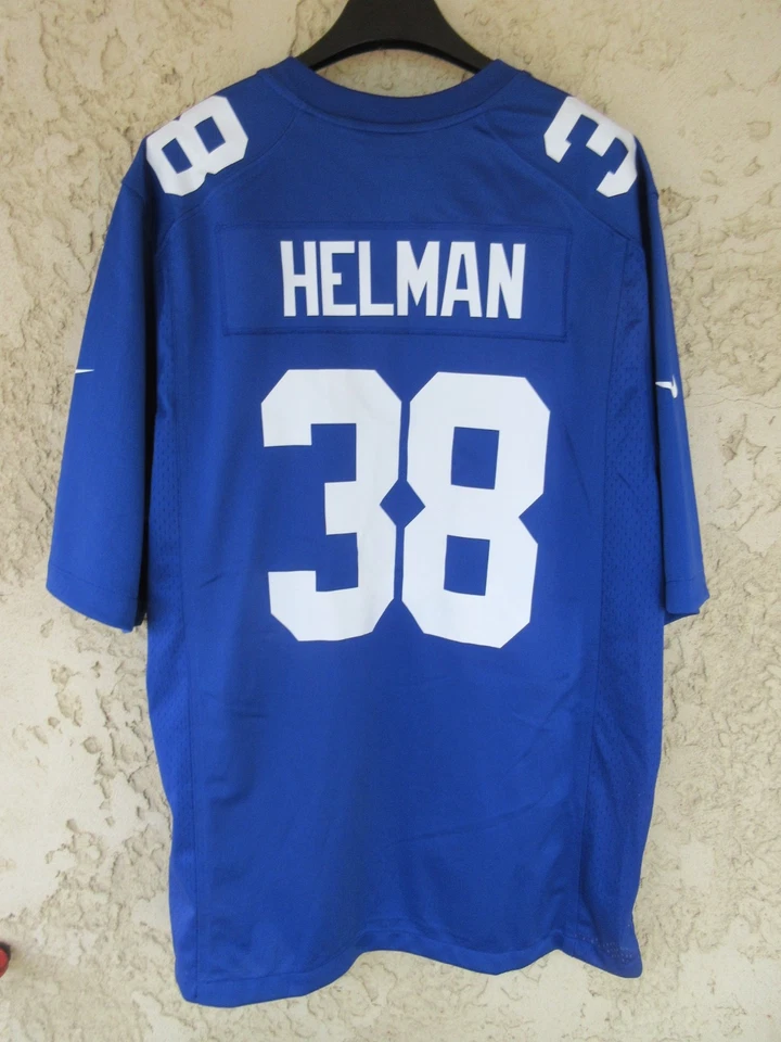 Maillot foot américain US GIANTS NEW YORK shirt NIKE HELMAN n°38 NFL XL - Photo 2/4