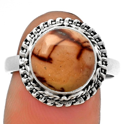#ad Natural Indian Paint Gemstone 925 Sterling Silver Ring s.8.5 Jewelry R 1279 $24.99