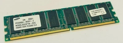 256MB Samsung M368L3223FTN-CCC PC3200 400MHz 184-Pin DDR 1 Computer Memory RAM - Image 1 of 4