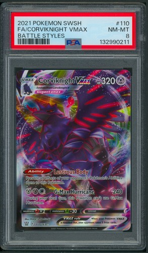 Corviknight VMAX graded PSA 8 for sale on eBay