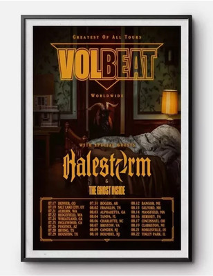 Volbeat Greatest Of All Tour 2025 Poster