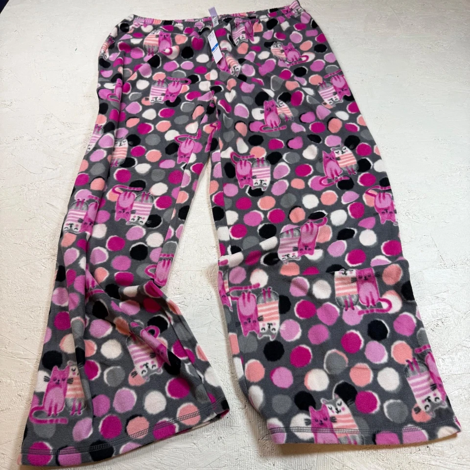 Conjunto de pijama para mujer Hue XL rosa polar 2 piezas ropa de dormir salón gato lunares Foto 4 de 4