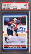 1990 SCORE YOUNG SUPERSTARS #39 MIKE RICCI RC PSA 9
