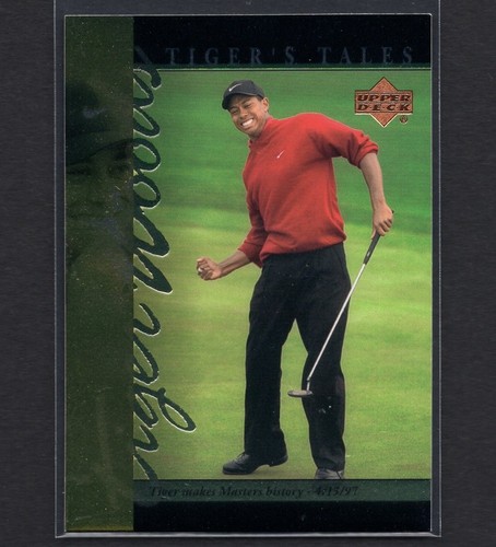 TIGER WOODS 2001 Upper Deck Tiger's Tales Golf Rookie RC Sports Card #15 PSA