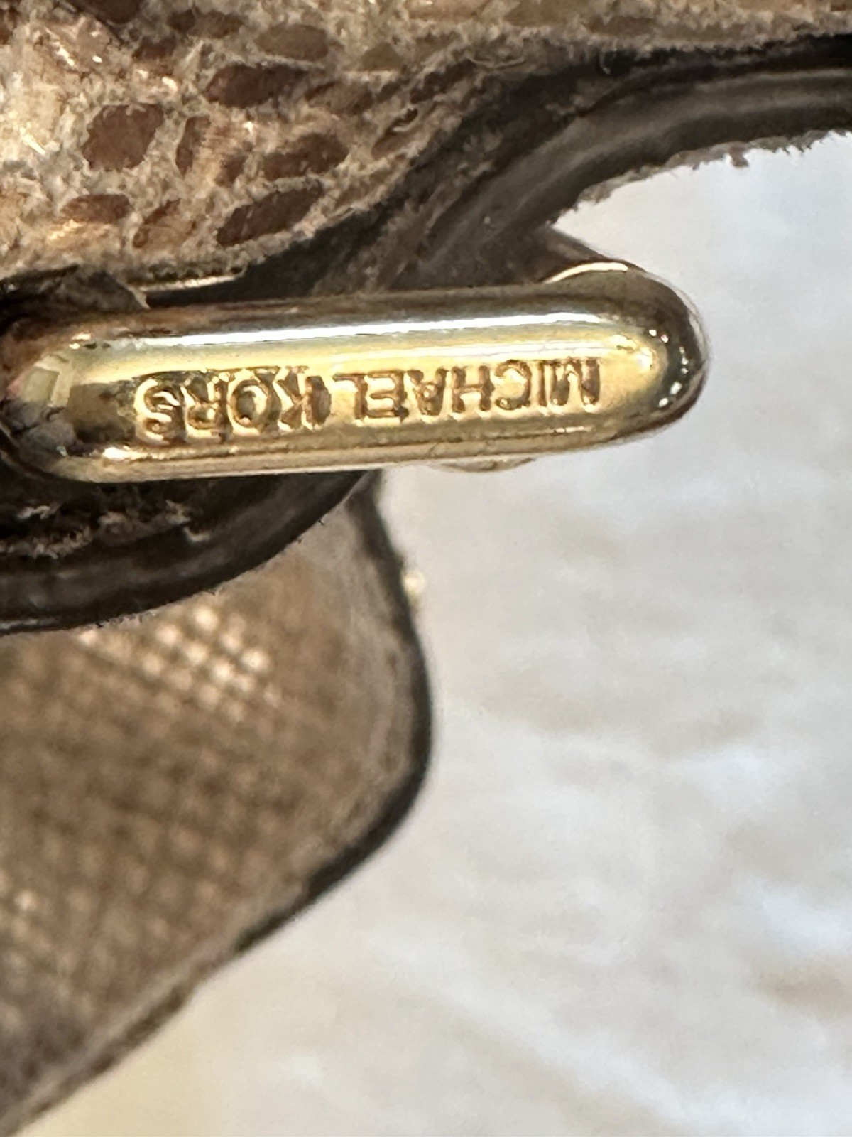 Michael Kors Bedford Med Python Snake Embossed Le… - image 19