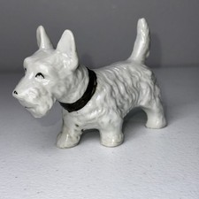 Vintage JAPAN White SCOTTIE TERRIER DOG Walking CANINE Cottagecore Dog Lover