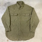 Vintage 40s WW2 Wool Military Button Up Shirt (Fits Like A Large)