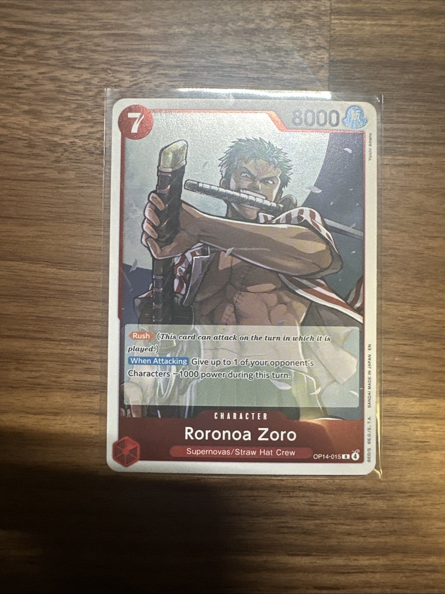 OP14-015 - Roronoa Zoro ONE PIECE FOIL CARD NEW | eBay