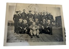 WW2 Photo Group U.S. Navy Sailors On Ship Deck