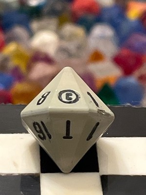 Vintage Armory d16 opaque gray rpg ad&d dice 123124@