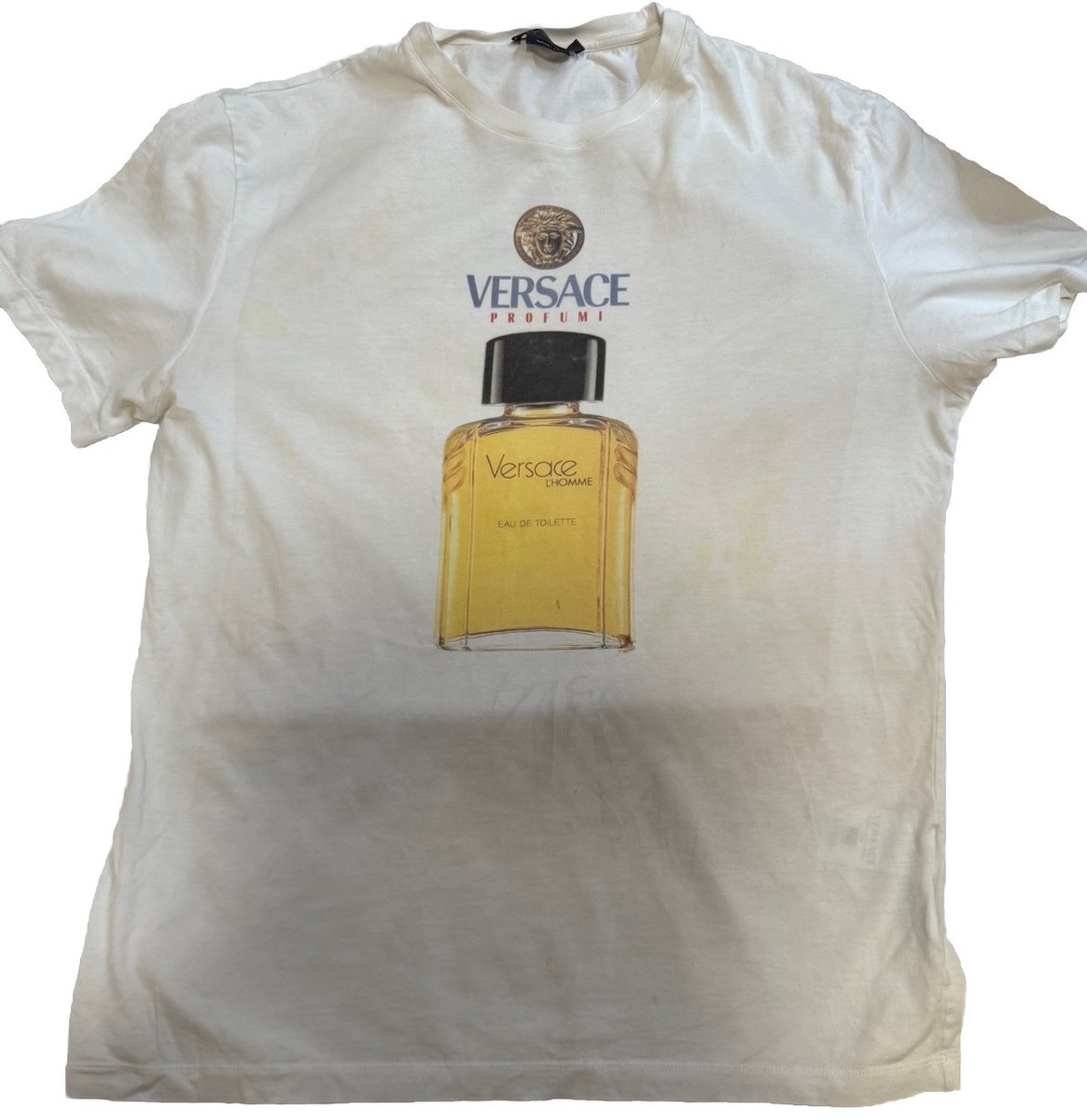 Versace Logo Perfume Print Tshirt View 2