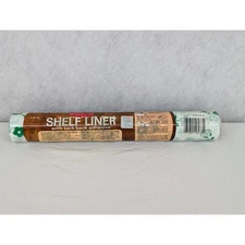 Rubbermaid Shelf Liner Green Floral Tack Bac Easy Peel Made in USA 1978 Retro