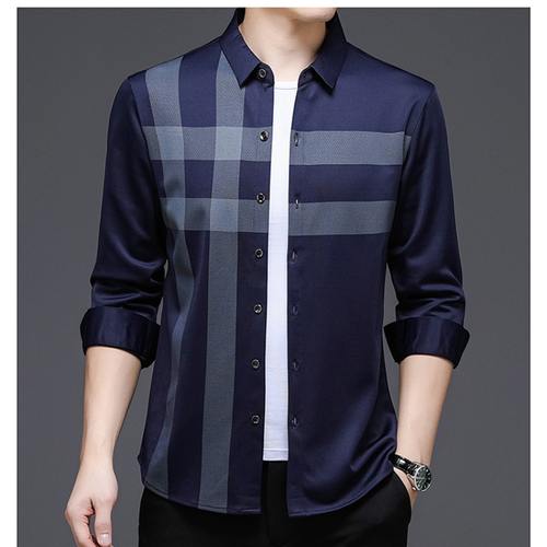 Long Sleeve Slim Fit Lapel Stretch Formal Shirts Business Shirt Men's Suit Shirt eBay