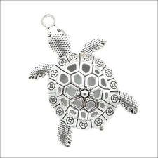10X Large Sea turtles Antique Silver Charms Pendants for Jewelry Making 56*38mm