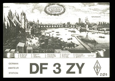 QSL Funkkarte Deutschland DF3ZY 1980 Wolfgang Schiffler - Frankfurt   C073