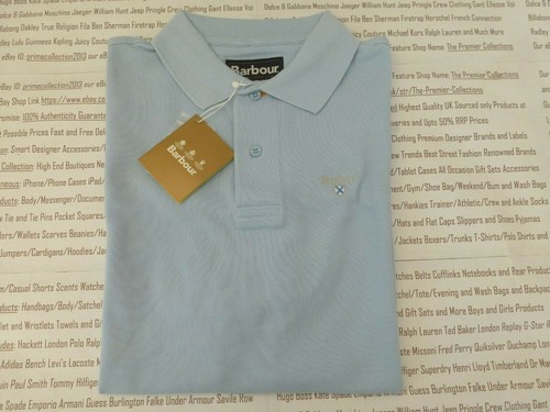 Camisa polo BARBOUR para hombre cielo o rosa piqué algodón talla M polos deportivos nueva con etiquetas eBay