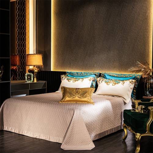 Bedding Set 10pcs Nature Silk Cotton Embroidered Quilt Cover Bed Cover Sheet Set - Picture 3 of 18