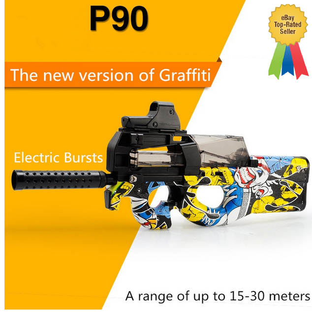 Electric P90 Graffiti Toy Gun Live Cs Soft Water Bullet Gun Toy For Boy Kid Gift Toys Hobbies Dart Guns Soft Darts Dk Toiletcar Com