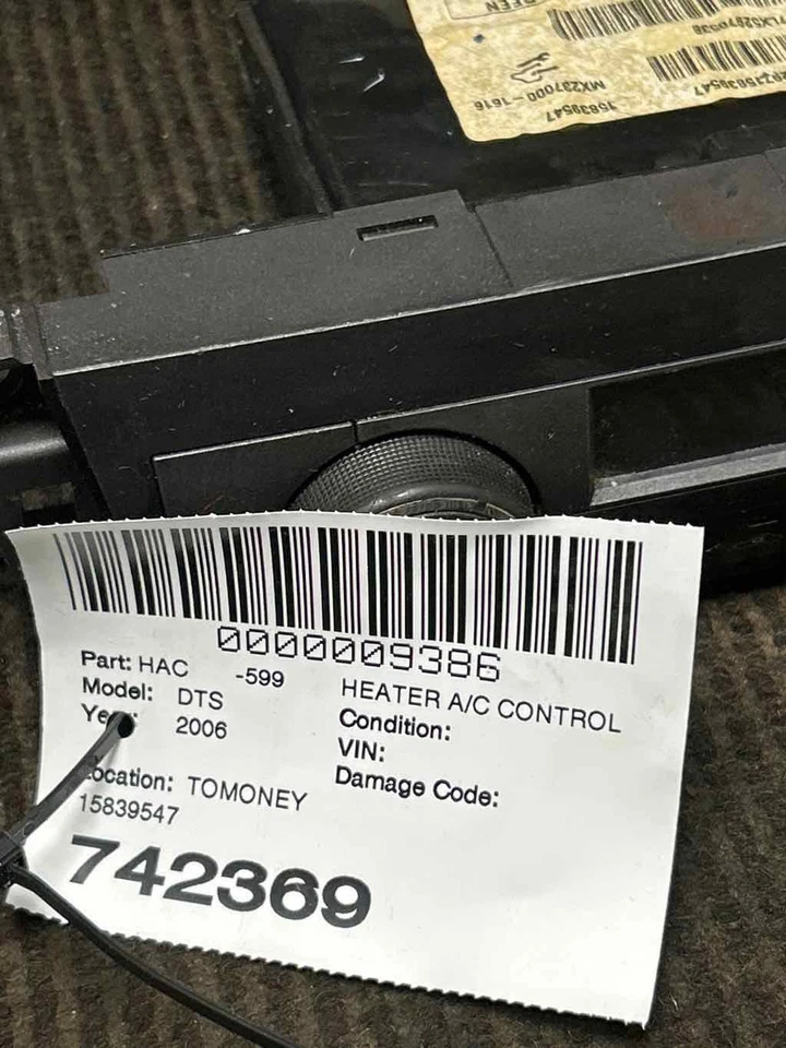 Fits 2006 Cadillac DTS Heater A/c Control OEM#:15839547 Foto 4 de 4