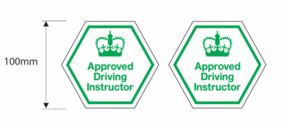 2x ADI Approved Fahrlehrer Schule Aufkleber 100mm