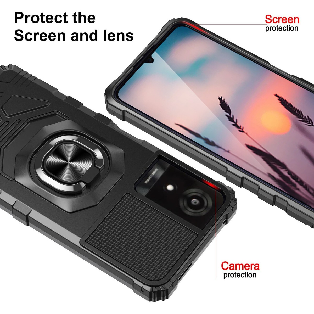 Ailiber Rugged Case For TCL T434D (K23/K24/50 LE) - With Magnetic Ring Kickstand, Built-in Screen Protector, Military-Grade Drop Protection (Blue) T434d Phone Case Ailiber Rugged Case For TCL T434D (K23/K24/50 LE) - With Magnetic Ring Kickstand, Built-in Screen Protector, Military-Grade Drop Protection (Blue) T434d Phone Case