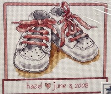Janlynn BABY SHOES Counted Cross Stitch Kit for Girl or Boy 023-0556 PLS READ