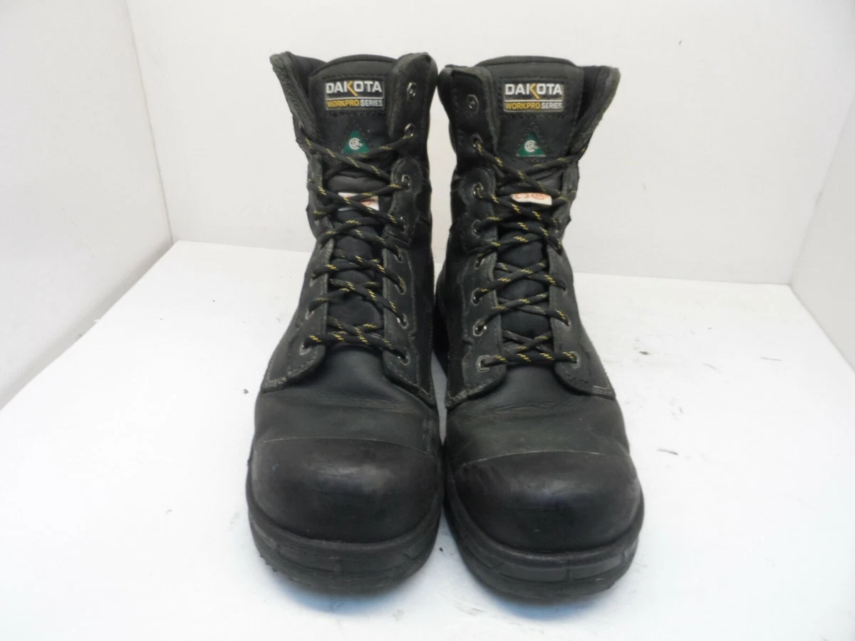 Dakota Men s 8 877 Steel Toe Steel Plate Work Boots Black Size 12M
