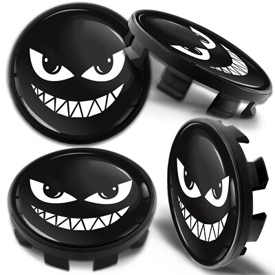 68mm Wheel Centre Caps for BMW Rims – Evil Eyes Monster Face – EU Made ...