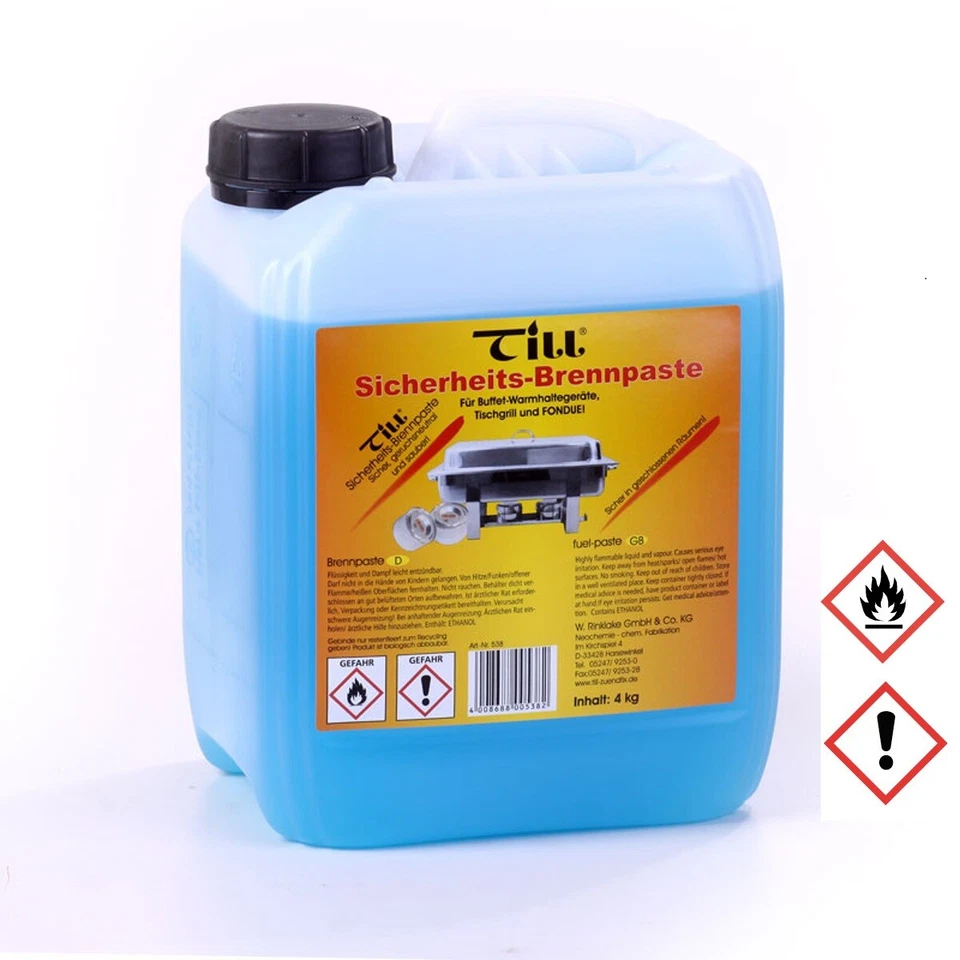 Till Sicherheits Brennpaste für Warmhaltegeräte 4 kg Kanister