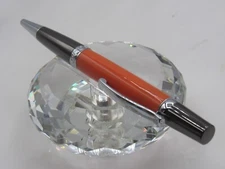 GORGEOUS HIGH QUALITY HANDMADE SIERRA SOLID ORANGE ACRYLIC TWIST BALL POINT PEN