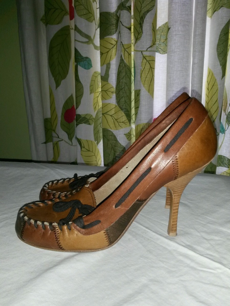 靴 archive vintage miumiu patchwork heel Miu Miu vintage patchwork heels | eBay