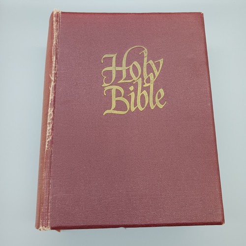 Vintage HOLY BIBLE New American Catholic Edition JJ Little & Ives 1960