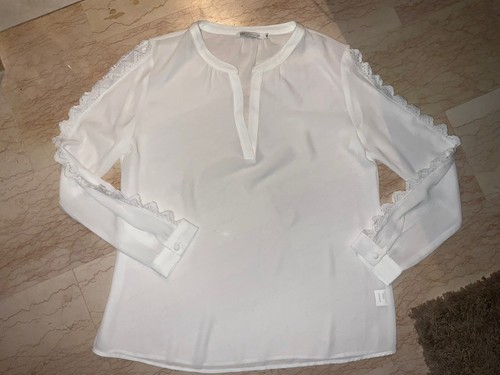 Tunique Nina Kaufmann Taille S - Gris Perlé - Manches Trois-quarts Volanté - Occasion TB état